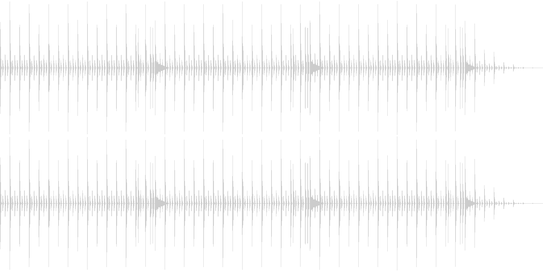 昔のパソコンの音源を使ったリズムループの未再生の波形