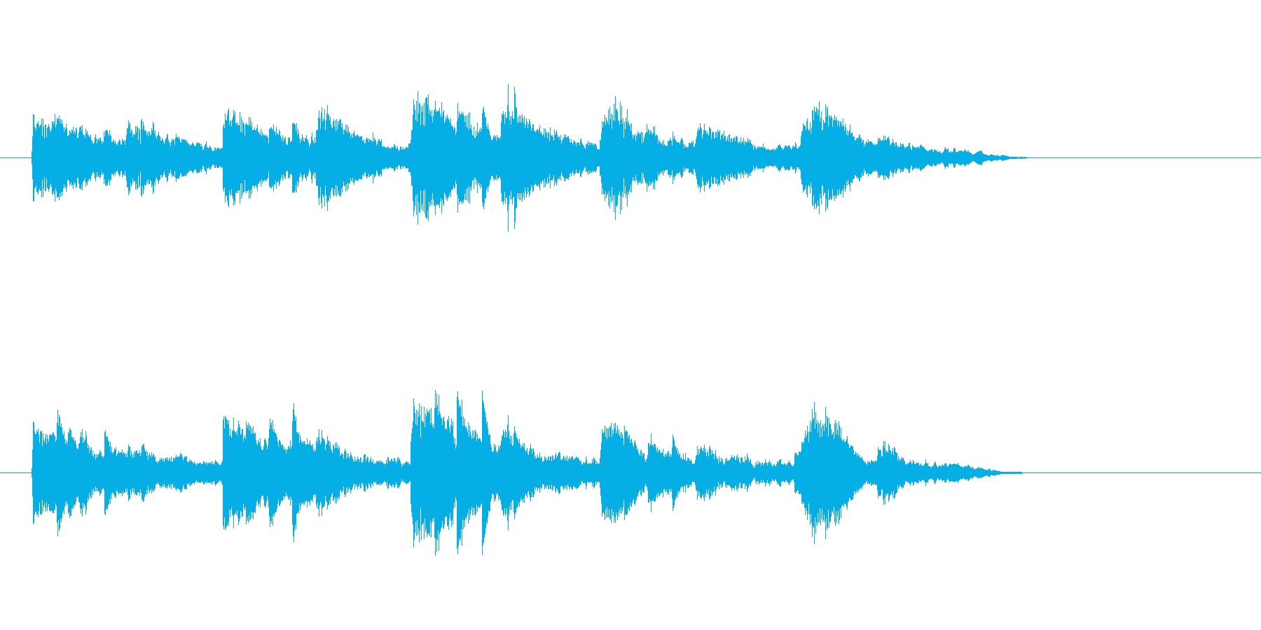 ジングル(ミステリアスな感じ)の再生済みの波形
