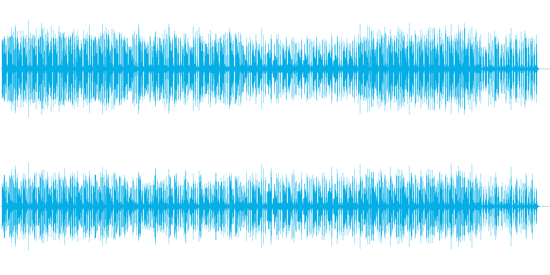 落ち着いた音のミュージックの再生済みの波形