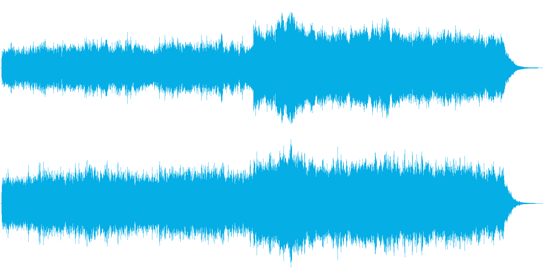 シンセによるキラキラしたジングル3の再生済みの波形