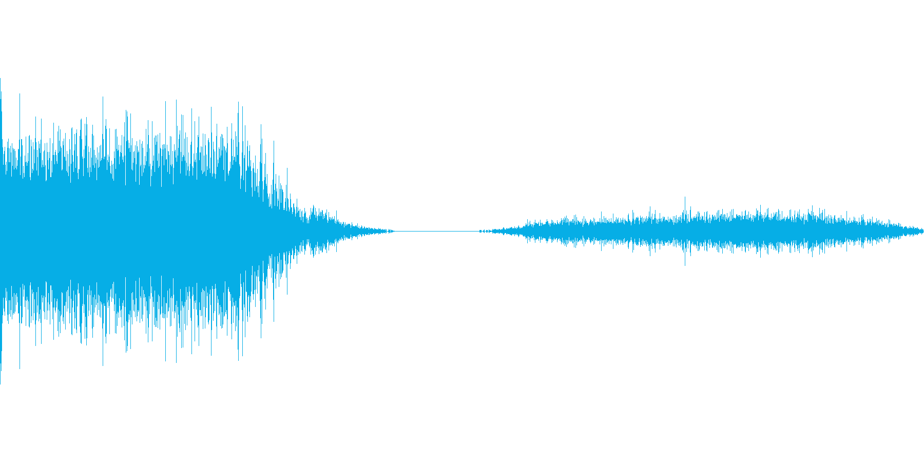 ロケット打ち上げ音2の再生済みの波形