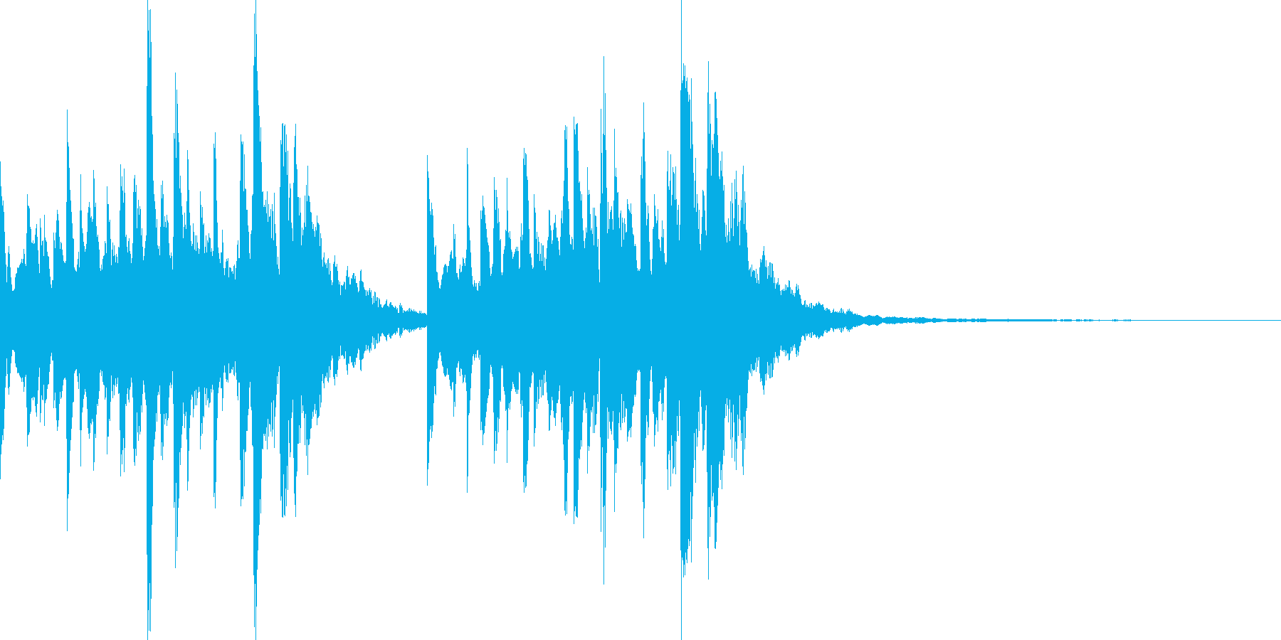 着信音、お知らせ音、アラーム音の再生済みの波形