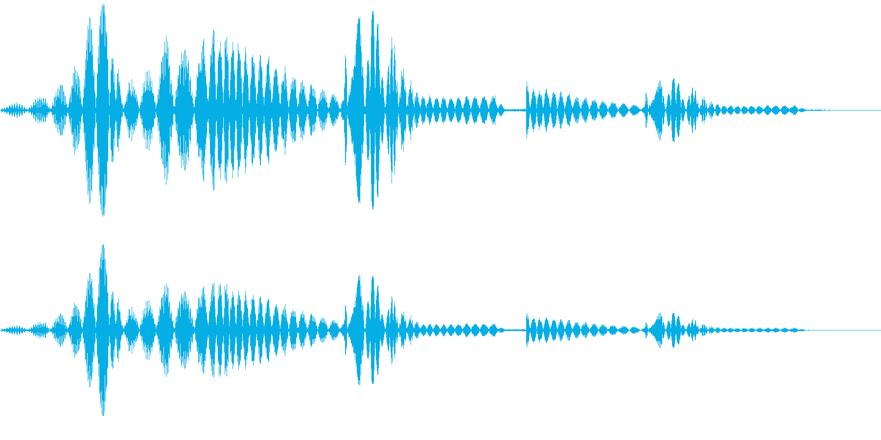 ニュッと何かを取り出す(跳ねる音など)の再生済みの波形