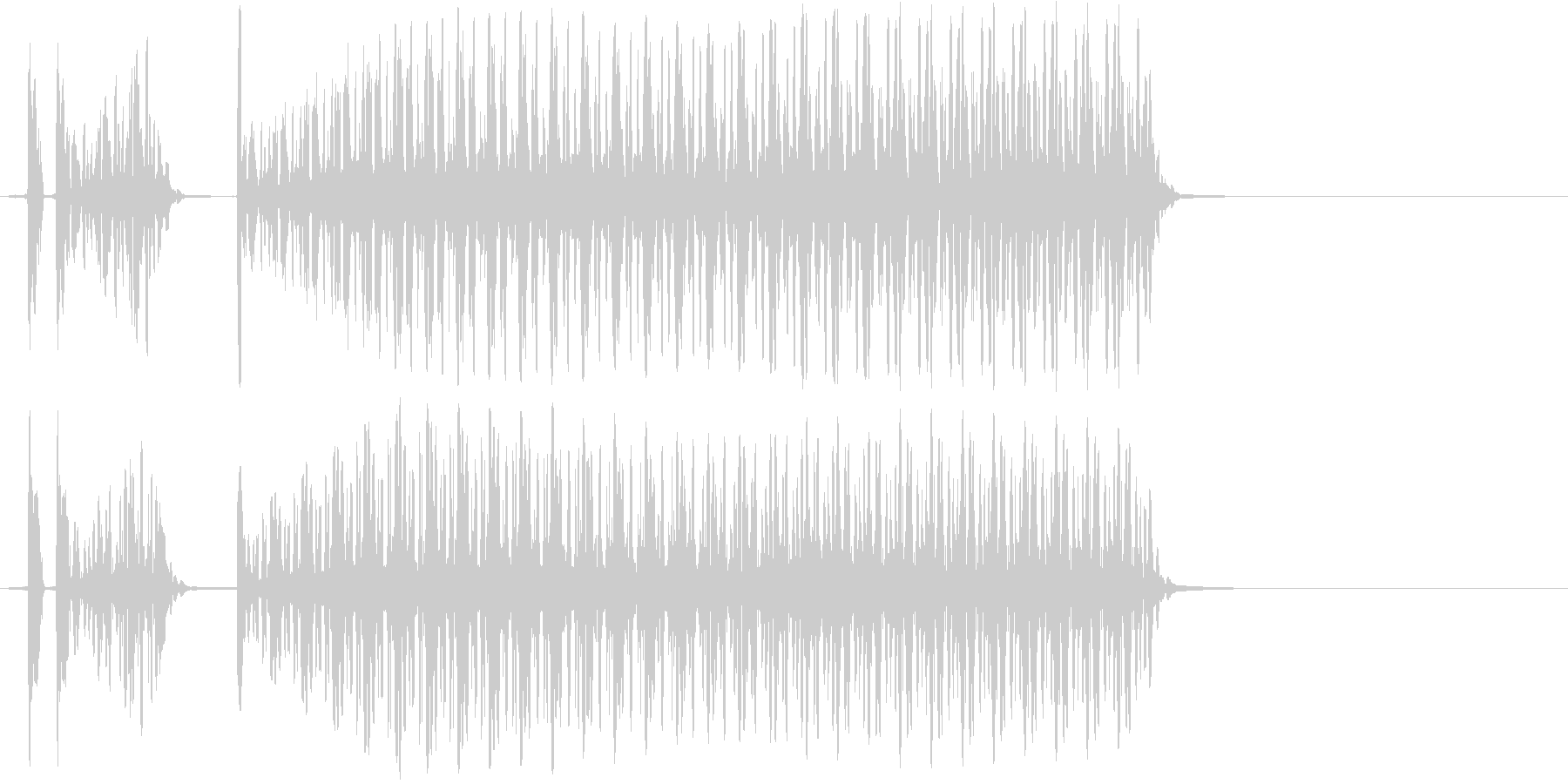 ブブー(不正解音、ハズレ音)の未再生の波形