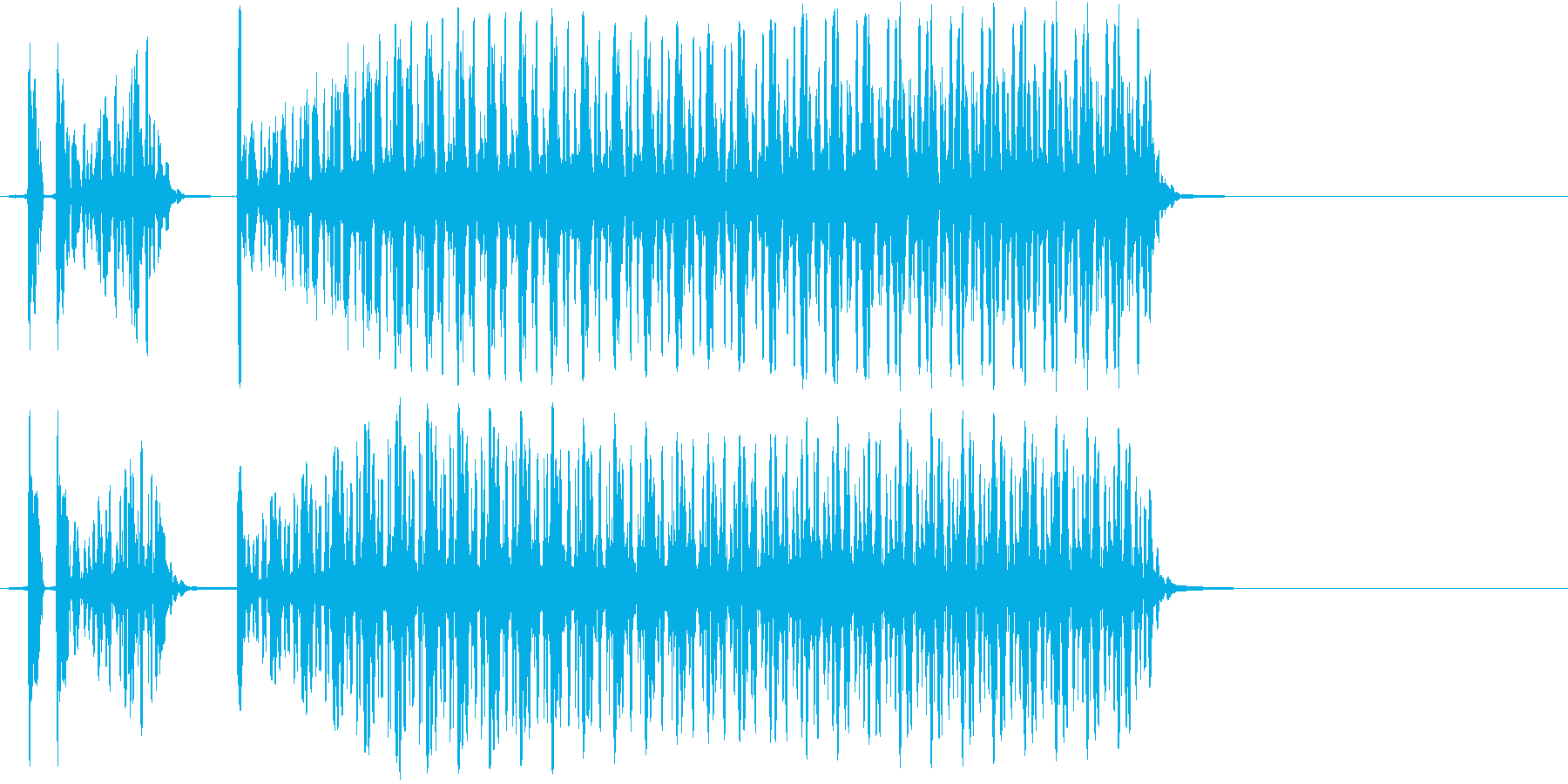 ブブー(不正解音、ハズレ音)の再生済みの波形