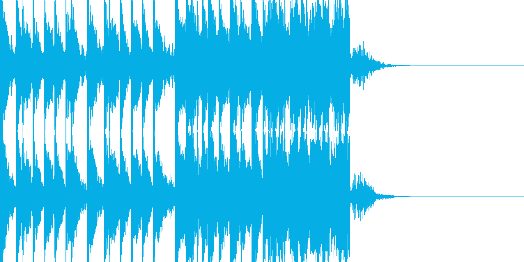 BPM128EDMビルドアップです。の再生済みの波形