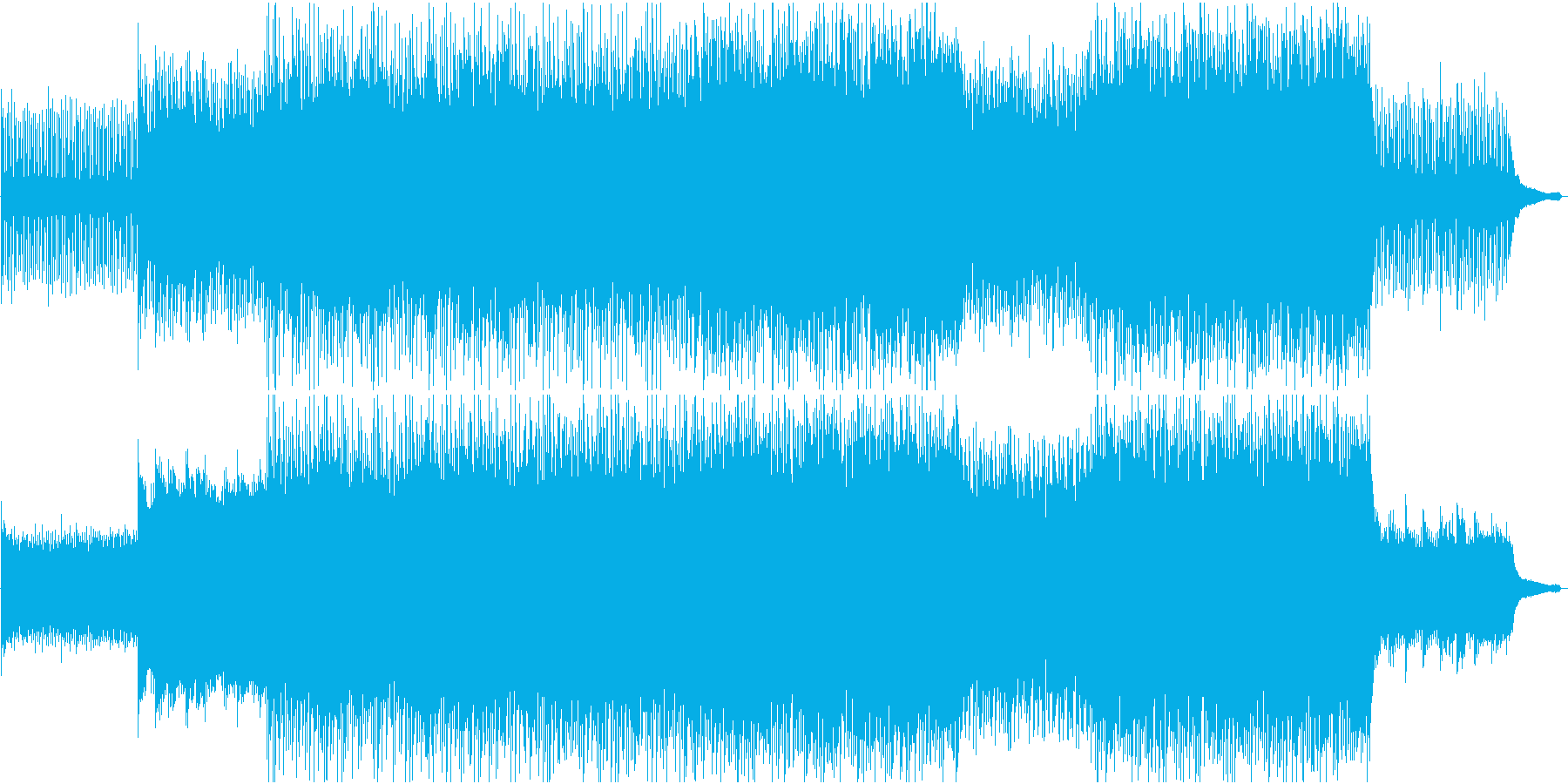 ポジティブなライトロックBGMの再生済みの波形