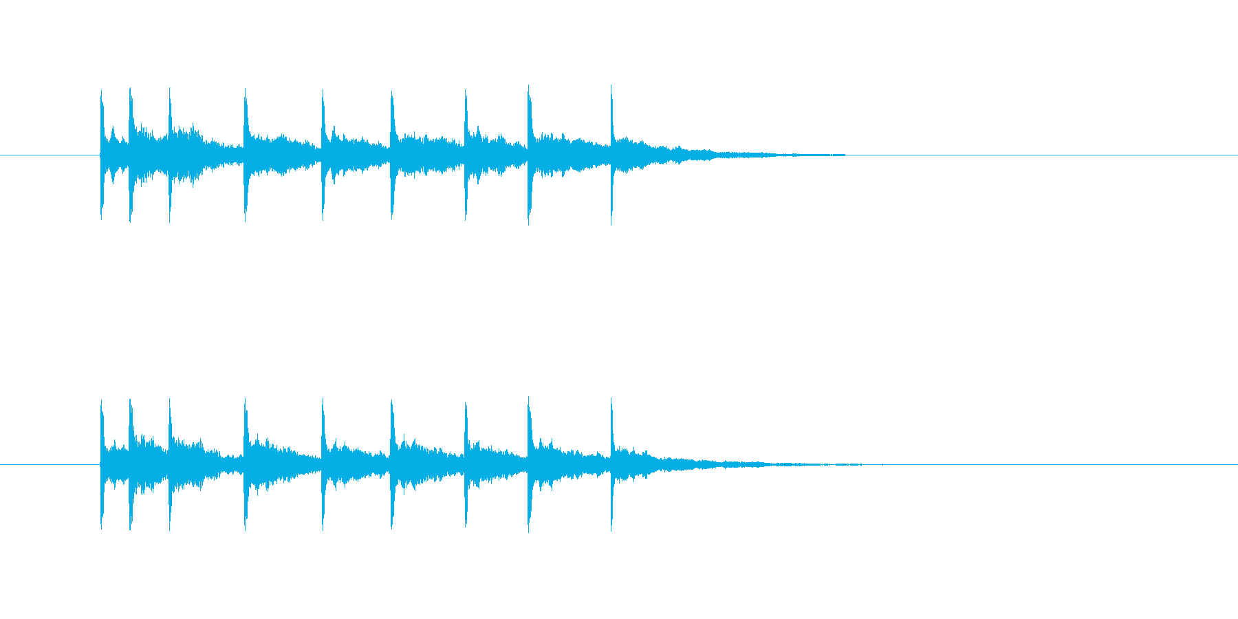 電子マネー音の再生済みの波形