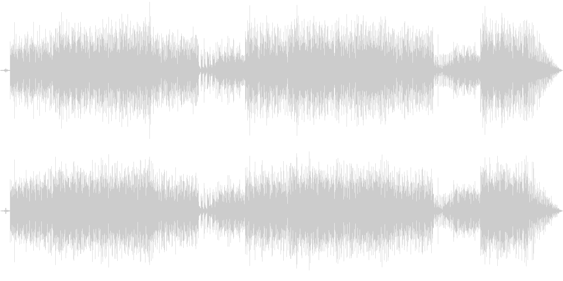 ほのぼのしたシンセ音楽の未再生の波形