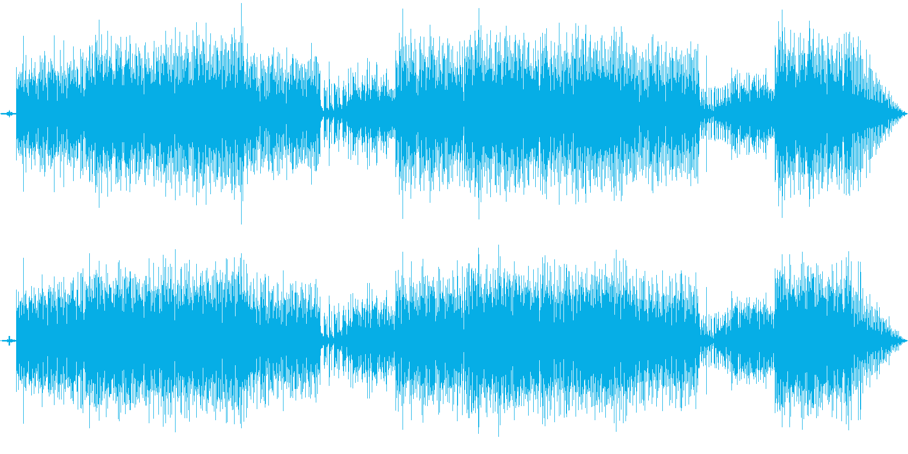 ほのぼのしたシンセ音楽の再生済みの波形