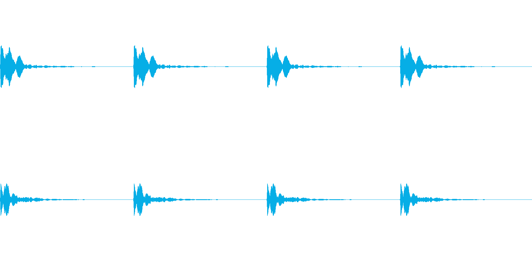 ポーン:ソナーのレーダー音(ループ可)の再生済みの波形