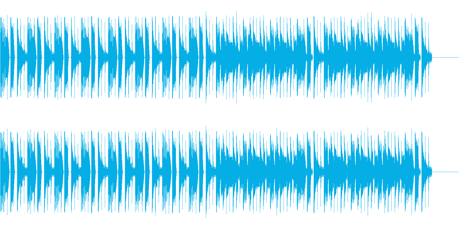 CM等で使われる事を想定した短い曲の再生済みの波形