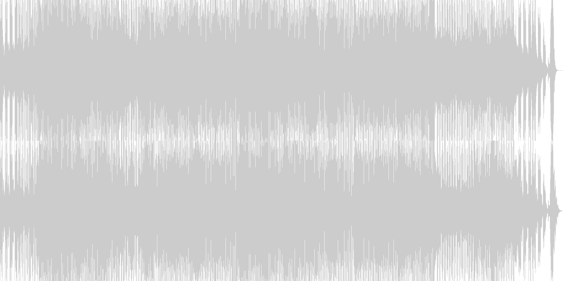 悲しげで力強く爽やかなEDM曲の未再生の波形