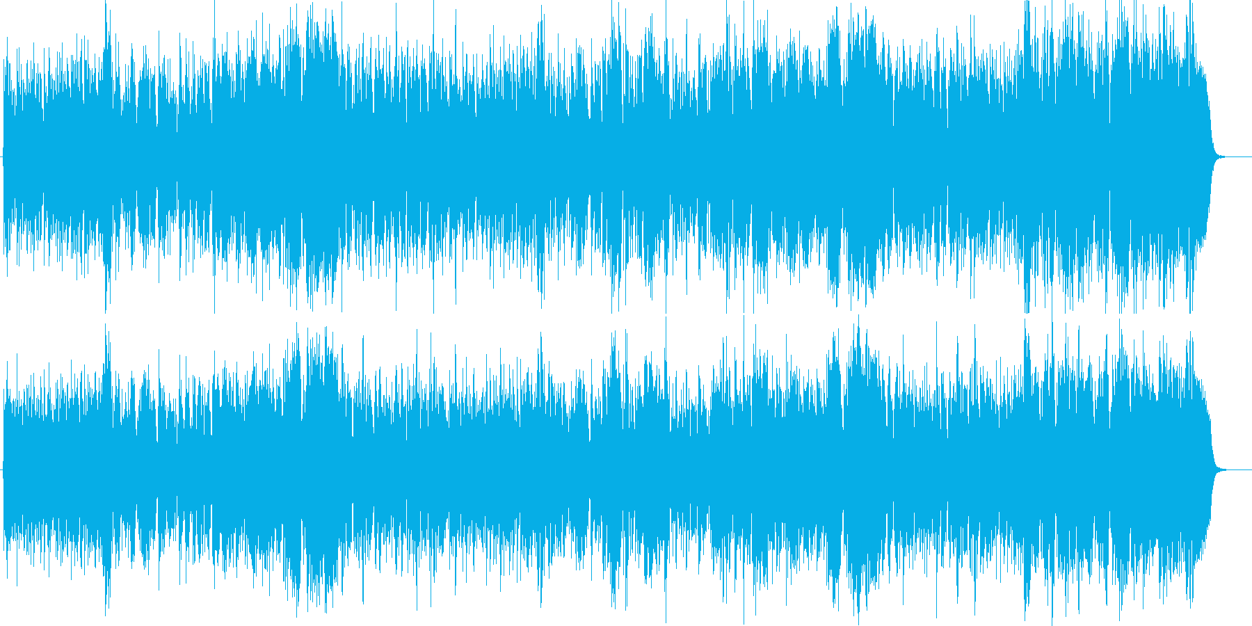 フルートなどのモダンなBGMの再生済みの波形