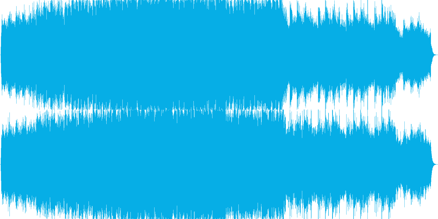 希望感にあふれる幻想的な楽曲の再生済みの波形