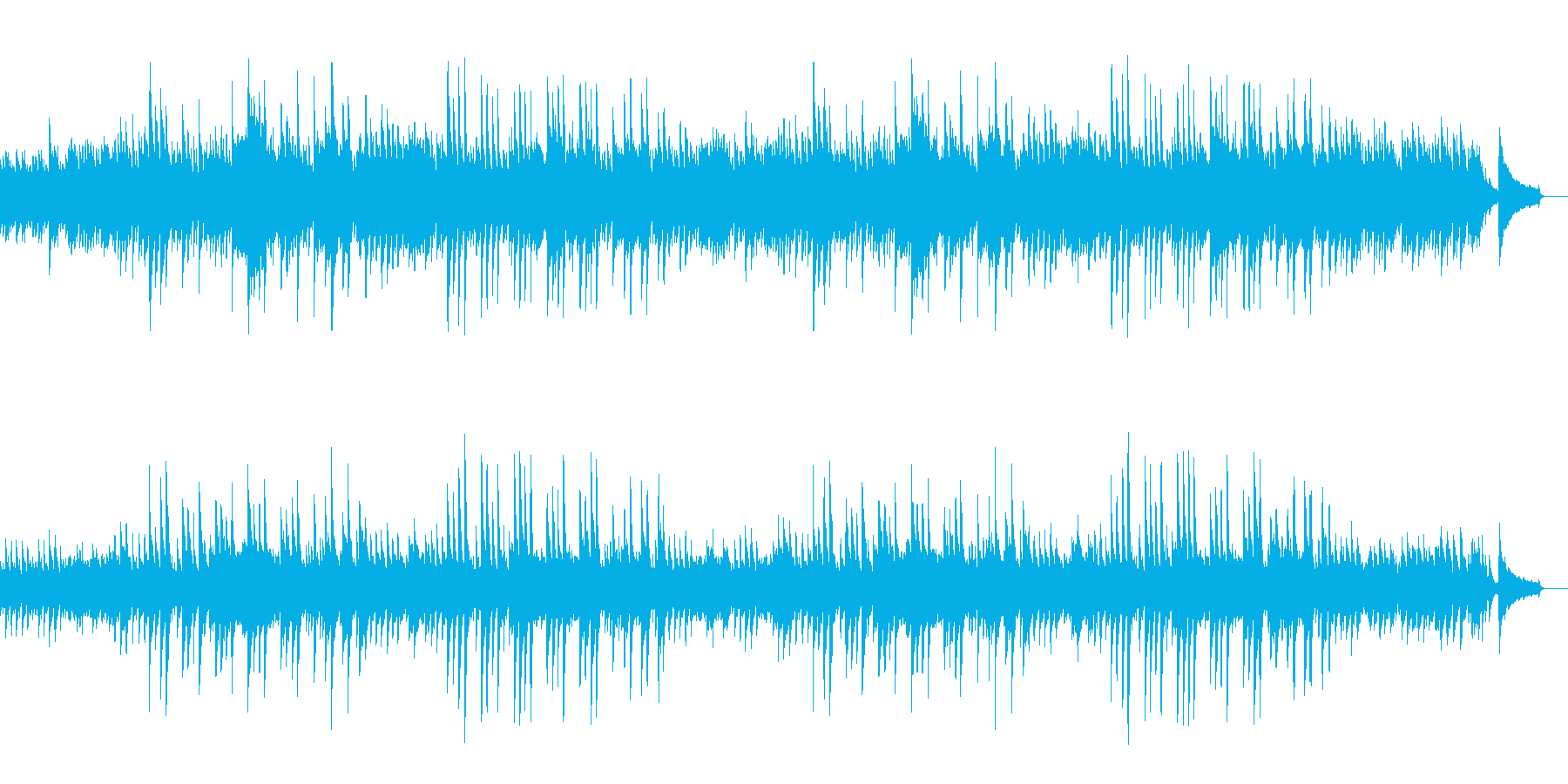 のどかで爽やかな、少し感動的なピアノ曲の再生済みの波形