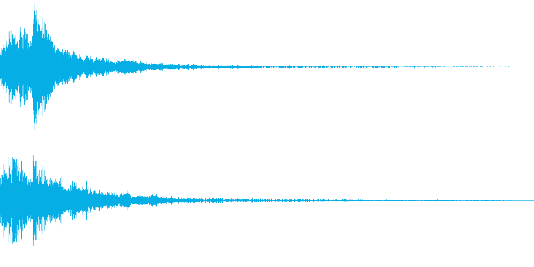 ピアノのロゴ音2の再生済みの波形