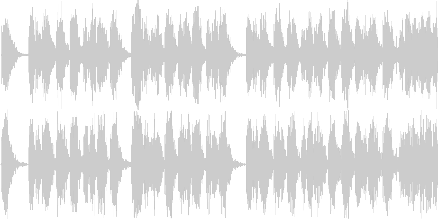 ハードなドラムを基本にした楽曲です。の未再生の波形