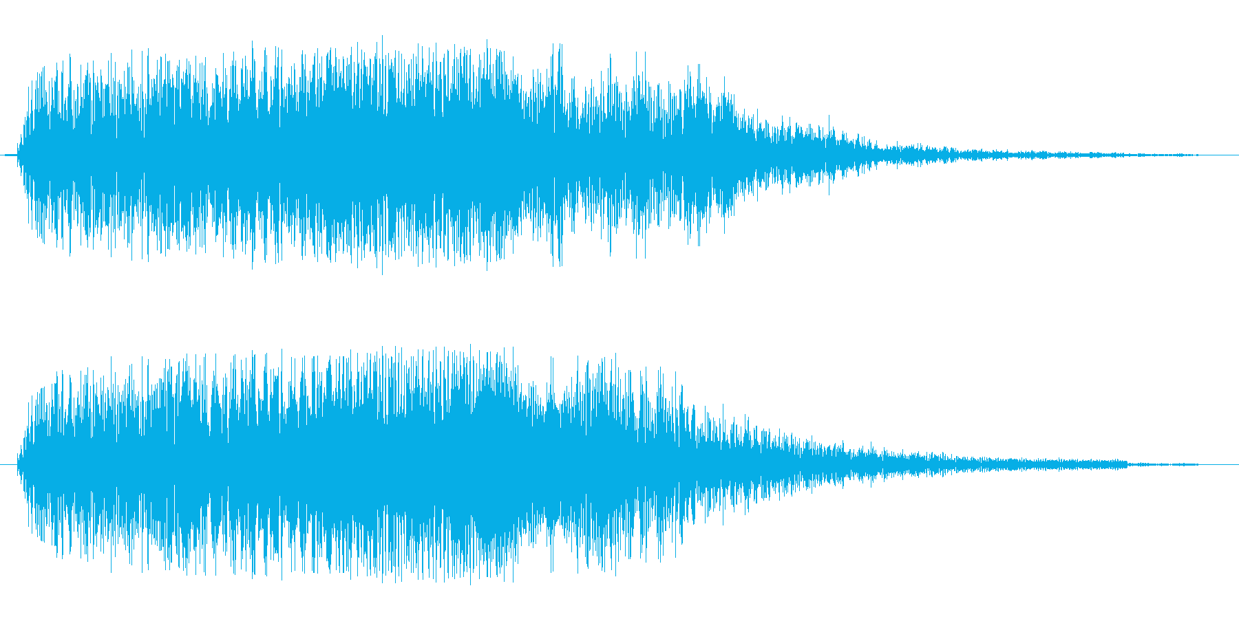 ギューンボヨヨーン(ジャンプと着地の音)の再生済みの波形