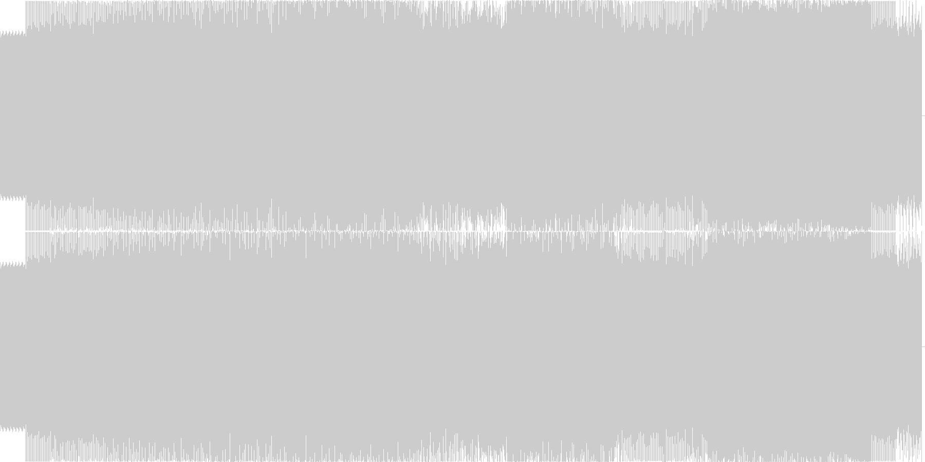 140BPMの疾走感のある長めのテクノの未再生の波形