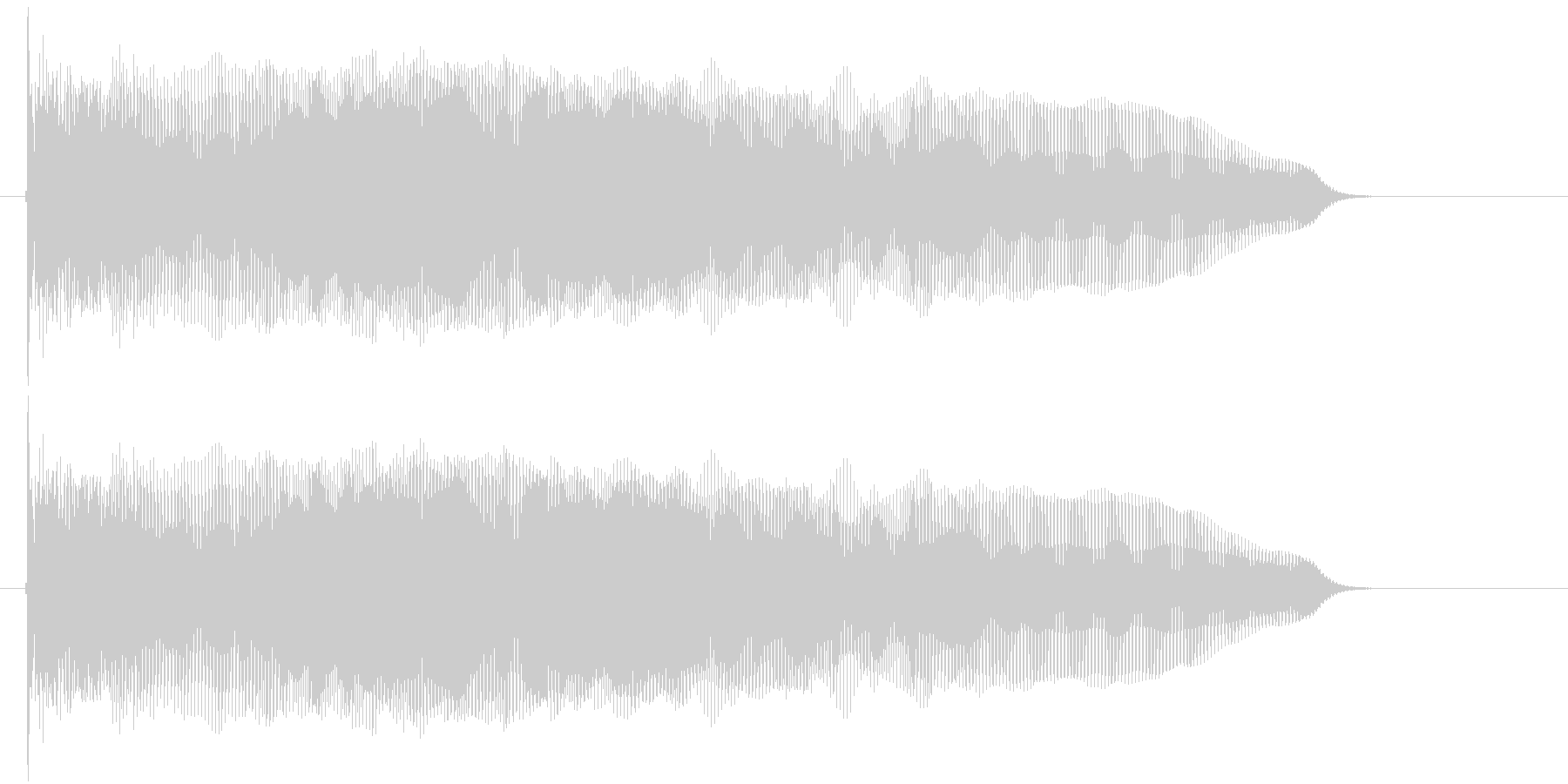 ワープをする音の未再生の波形