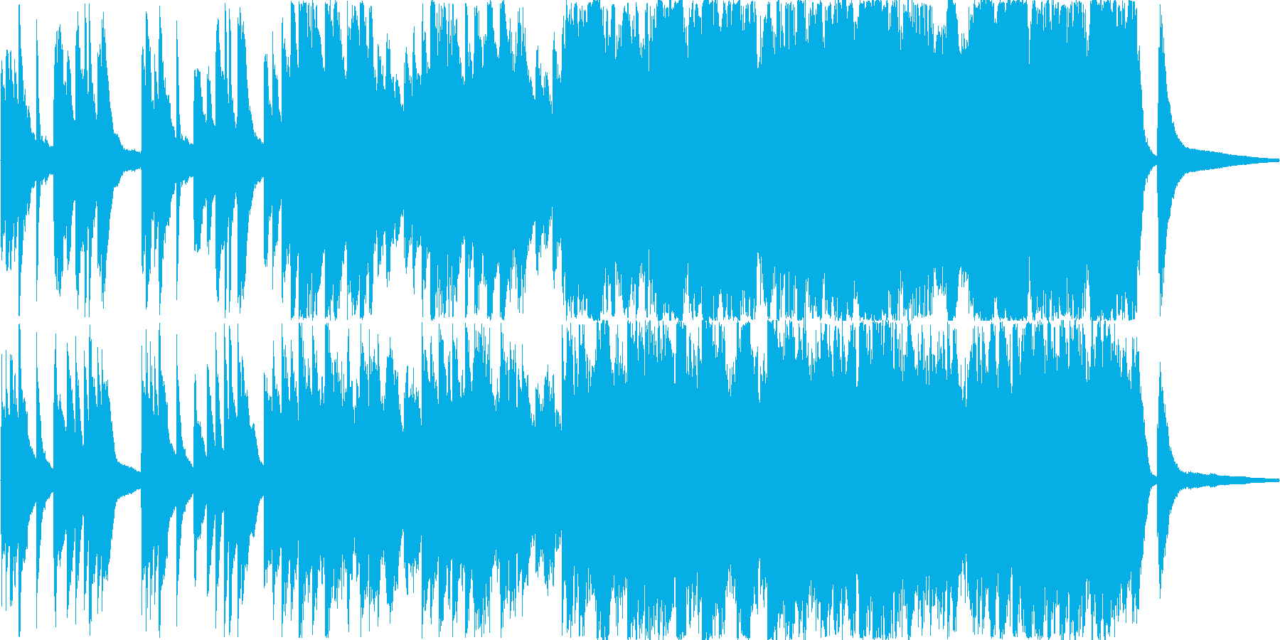 ピアノとストリングスの切ない曲の再生済みの波形
