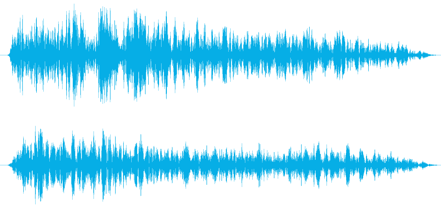ショッキングなシーンにマッチする効果音…の再生済みの波形