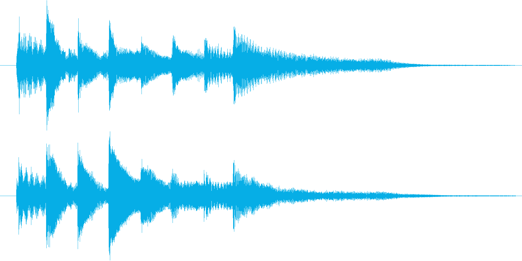 ピアノ転回音8の再生済みの波形