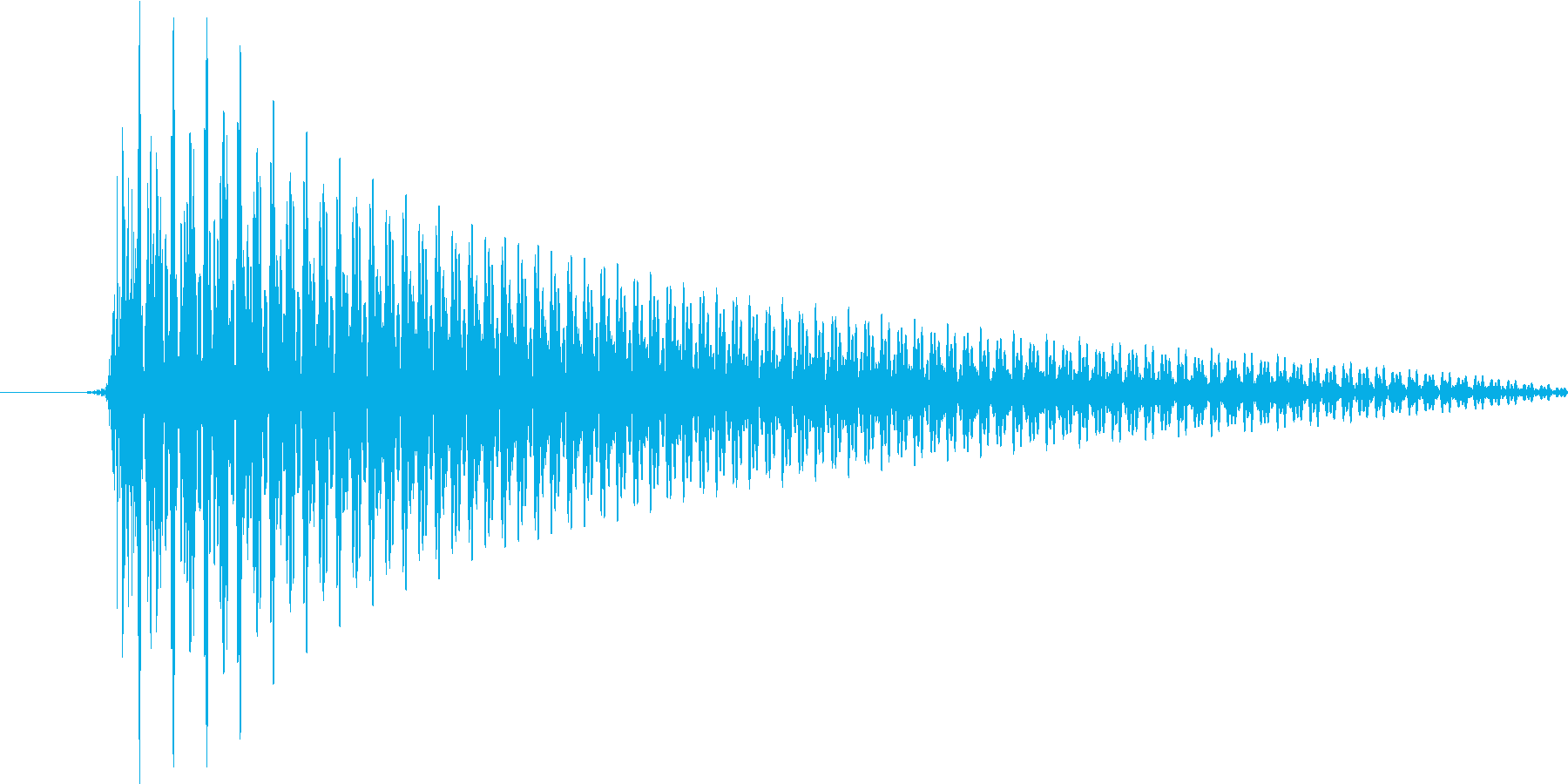 システム音(ワンコード)の再生済みの波形