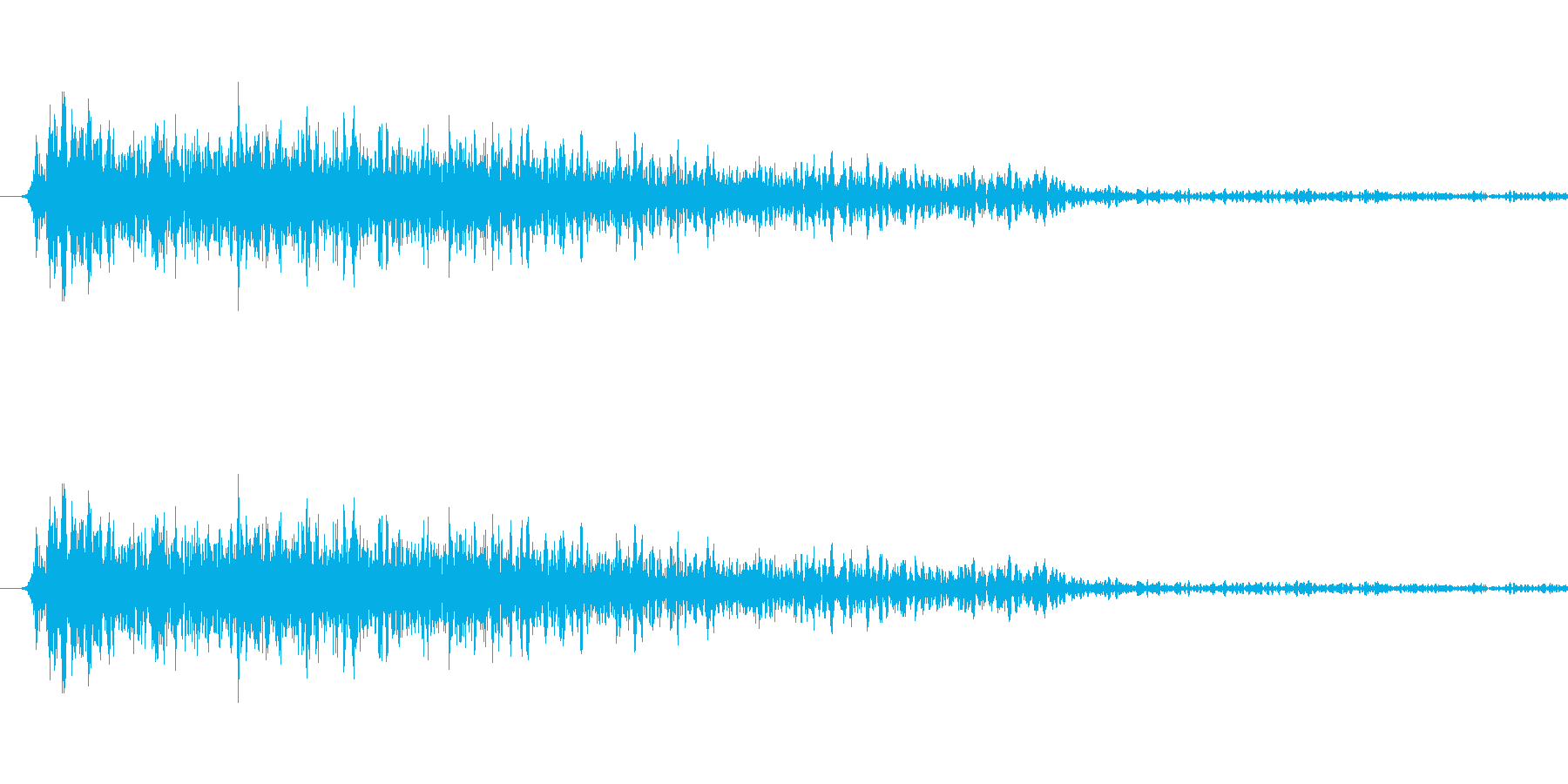 クイズの出題されるときの音の再生済みの波形