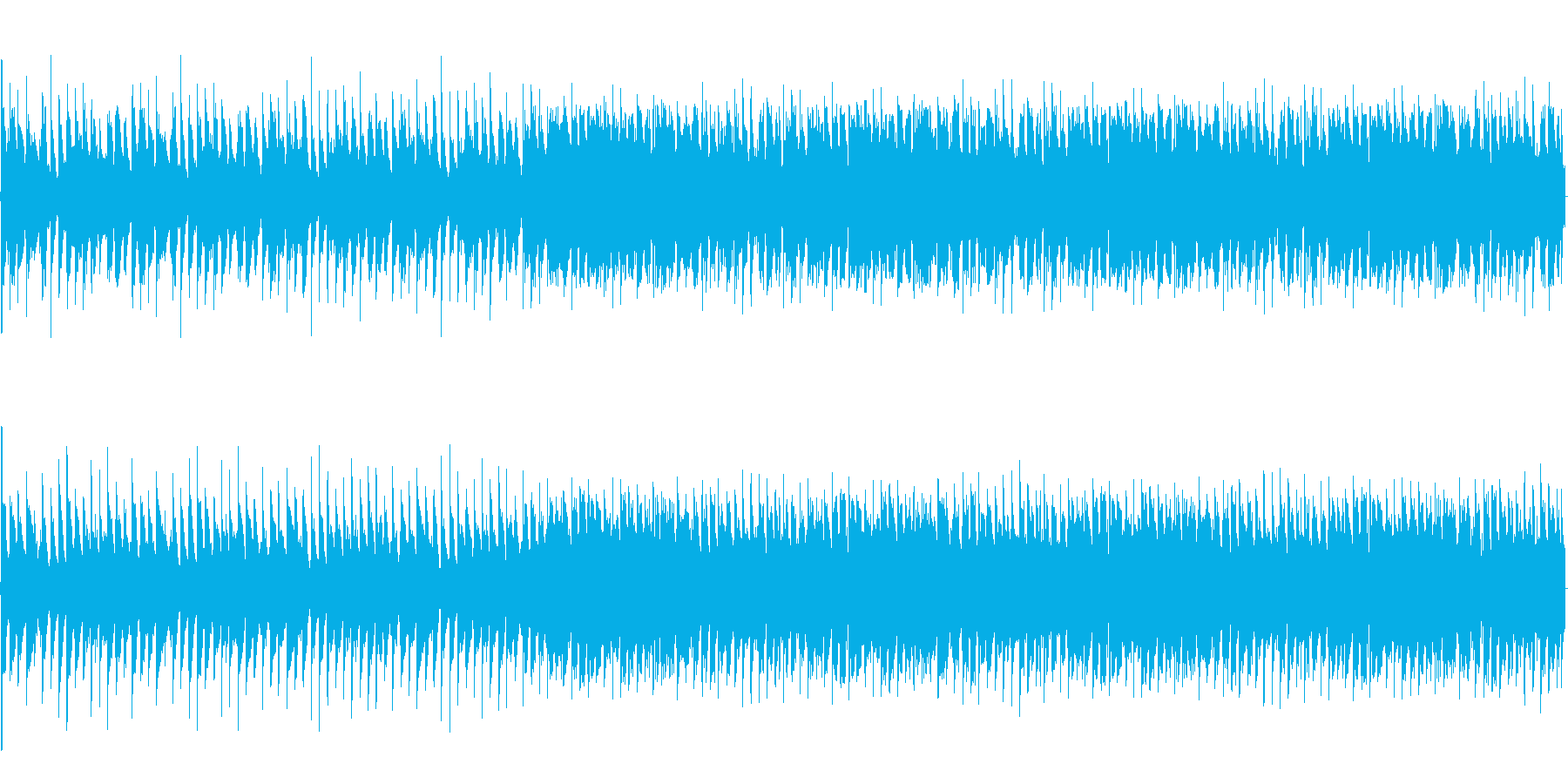 エレクトリックなBGMの再生済みの波形