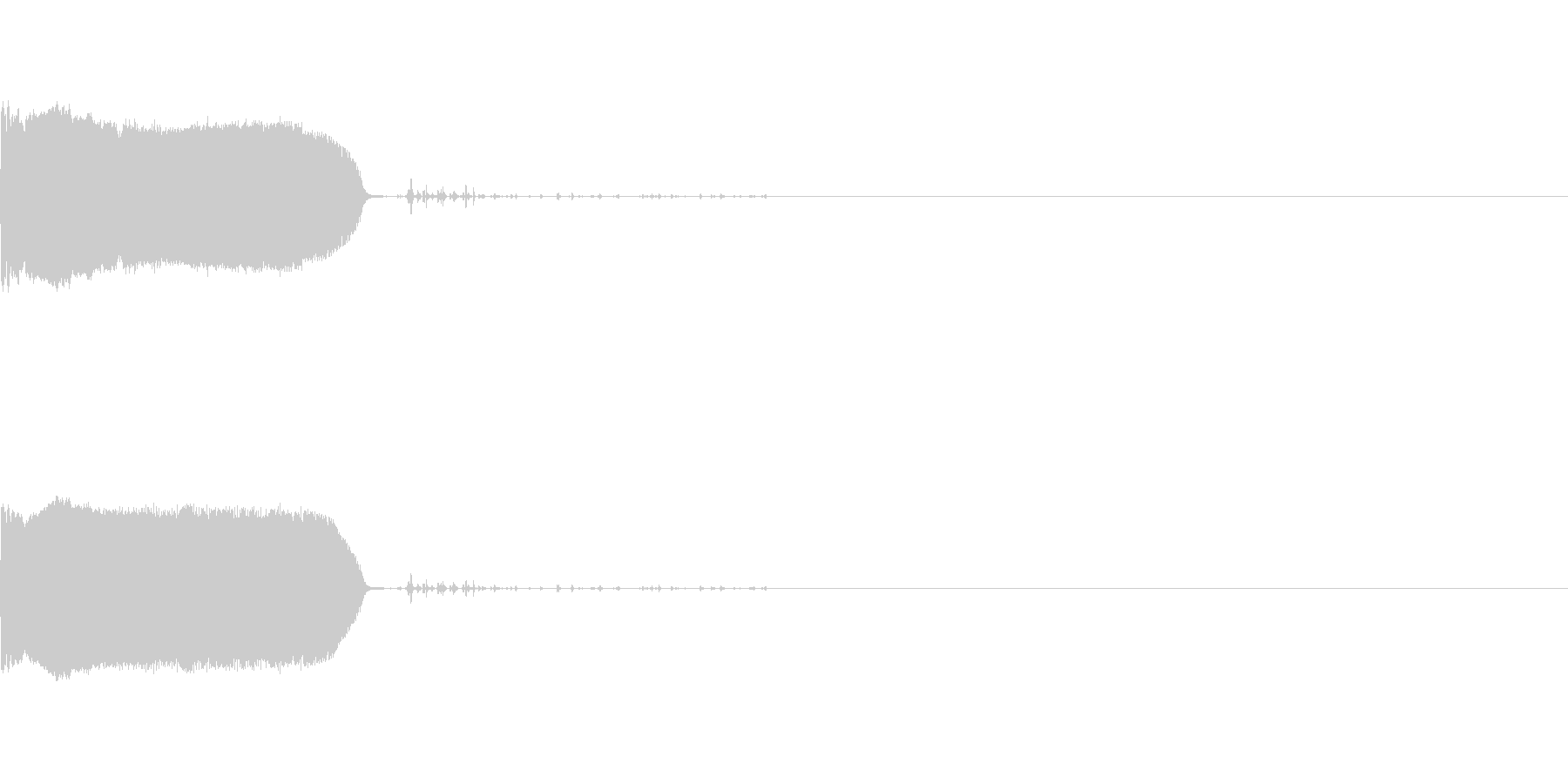 ボタンのクリック音や効果音。プー♪の未再生の波形