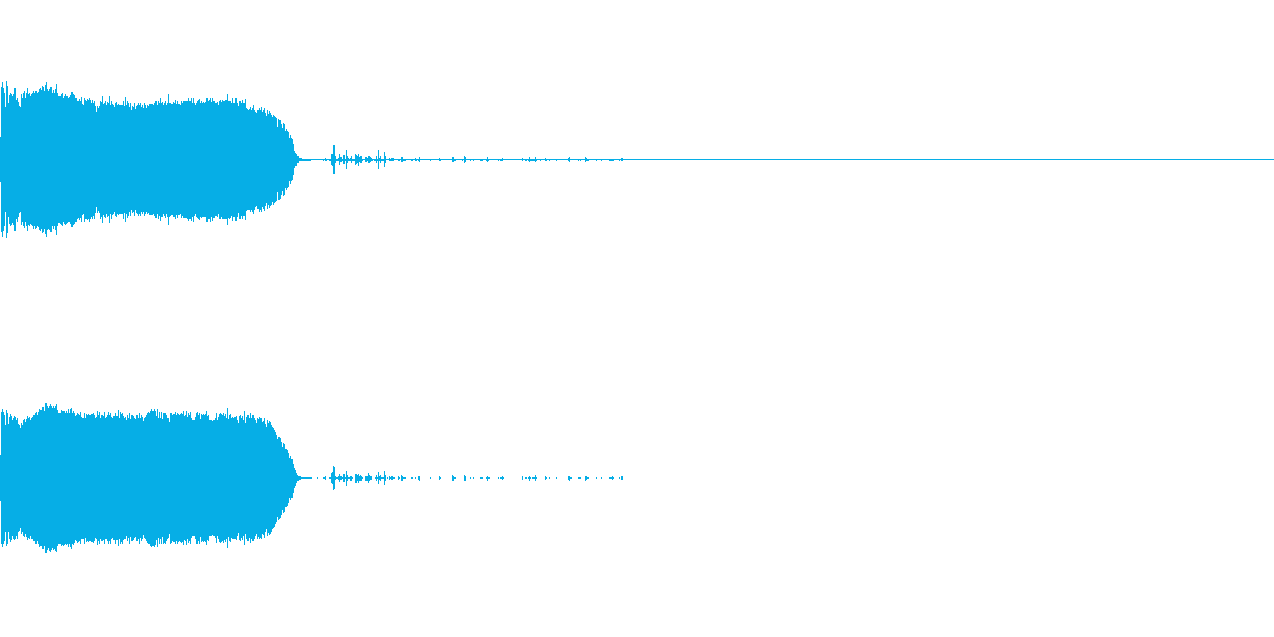 ボタンのクリック音や効果音。プー♪の再生済みの波形