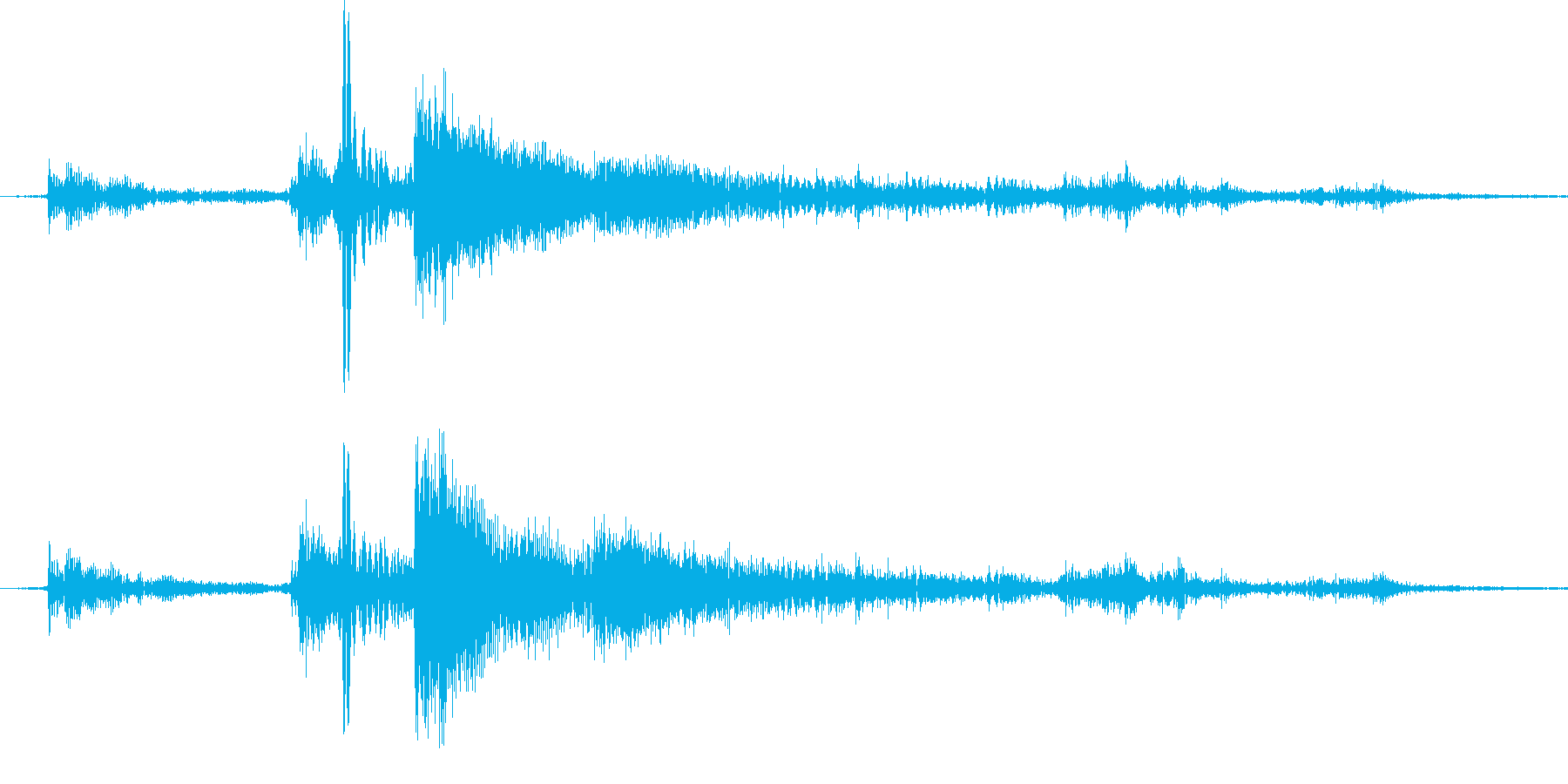 コトッとカギを置いた音1の再生済みの波形