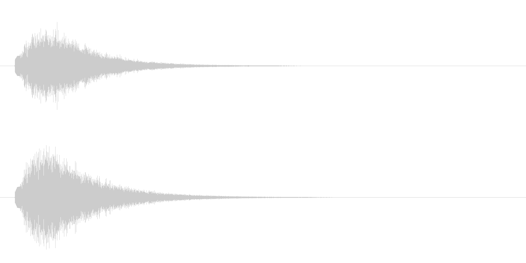 キラキラと魔法をかけるような音の未再生の波形