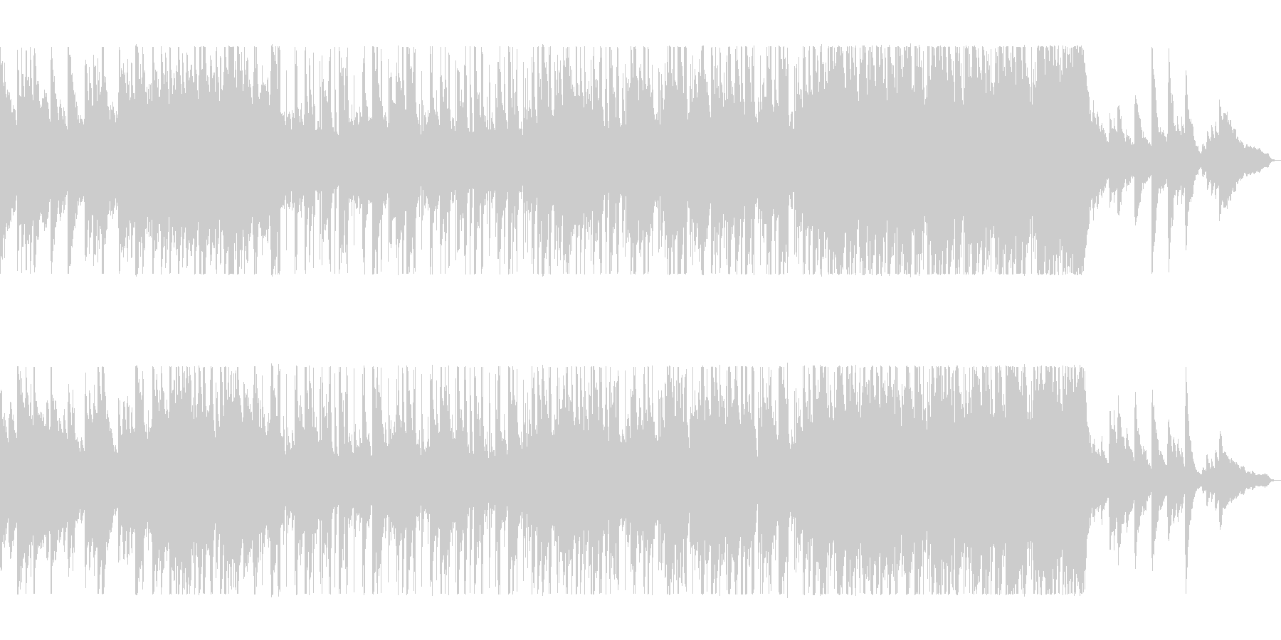 ピアノが印象的な爽やかで透明感のある曲の未再生の波形