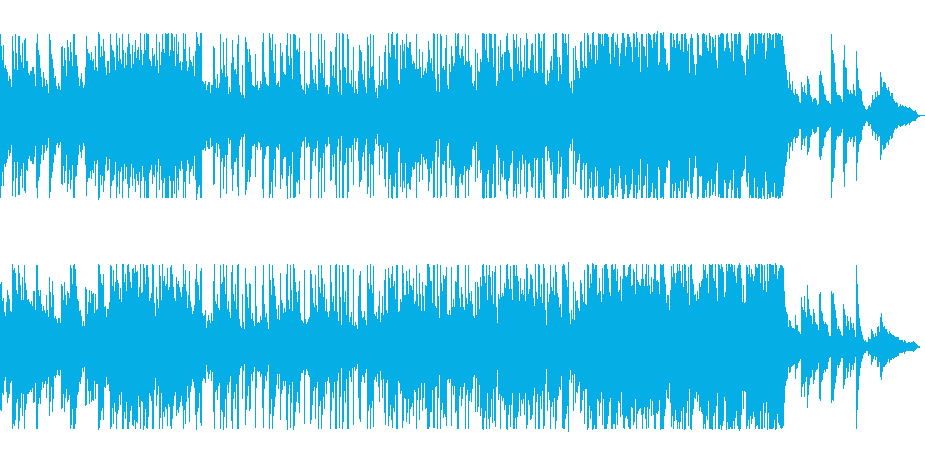ピアノが印象的な爽やかで透明感のある曲の再生済みの波形