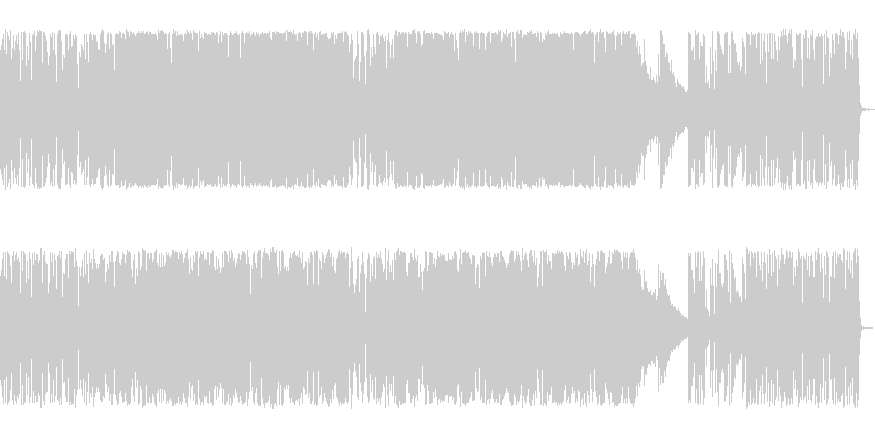 シンセサイザーを使ったテクノ系の曲の未再生の波形