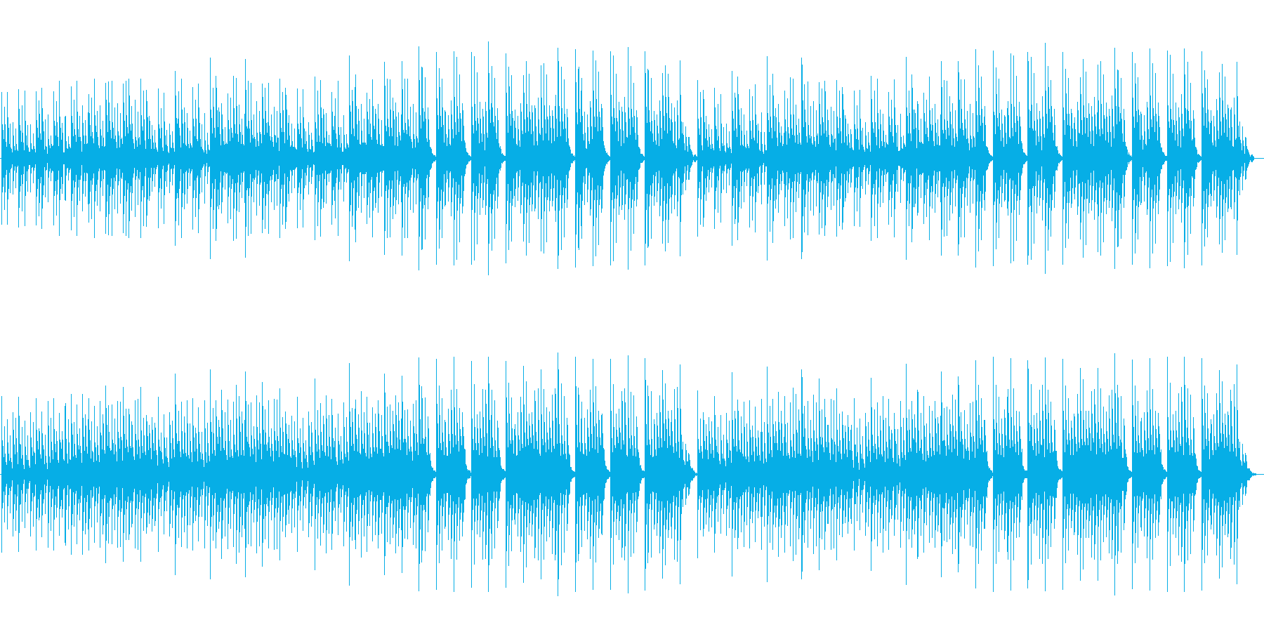 神秘的な女神像を連想するファミコン風の曲の再生済みの波形