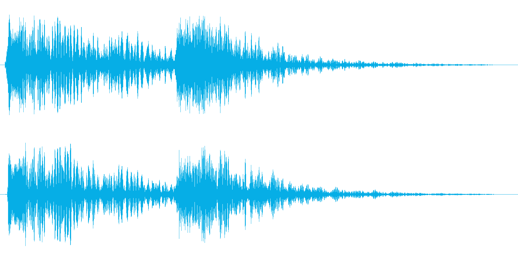 ドン バーン(衝撃音)の再生済みの波形
