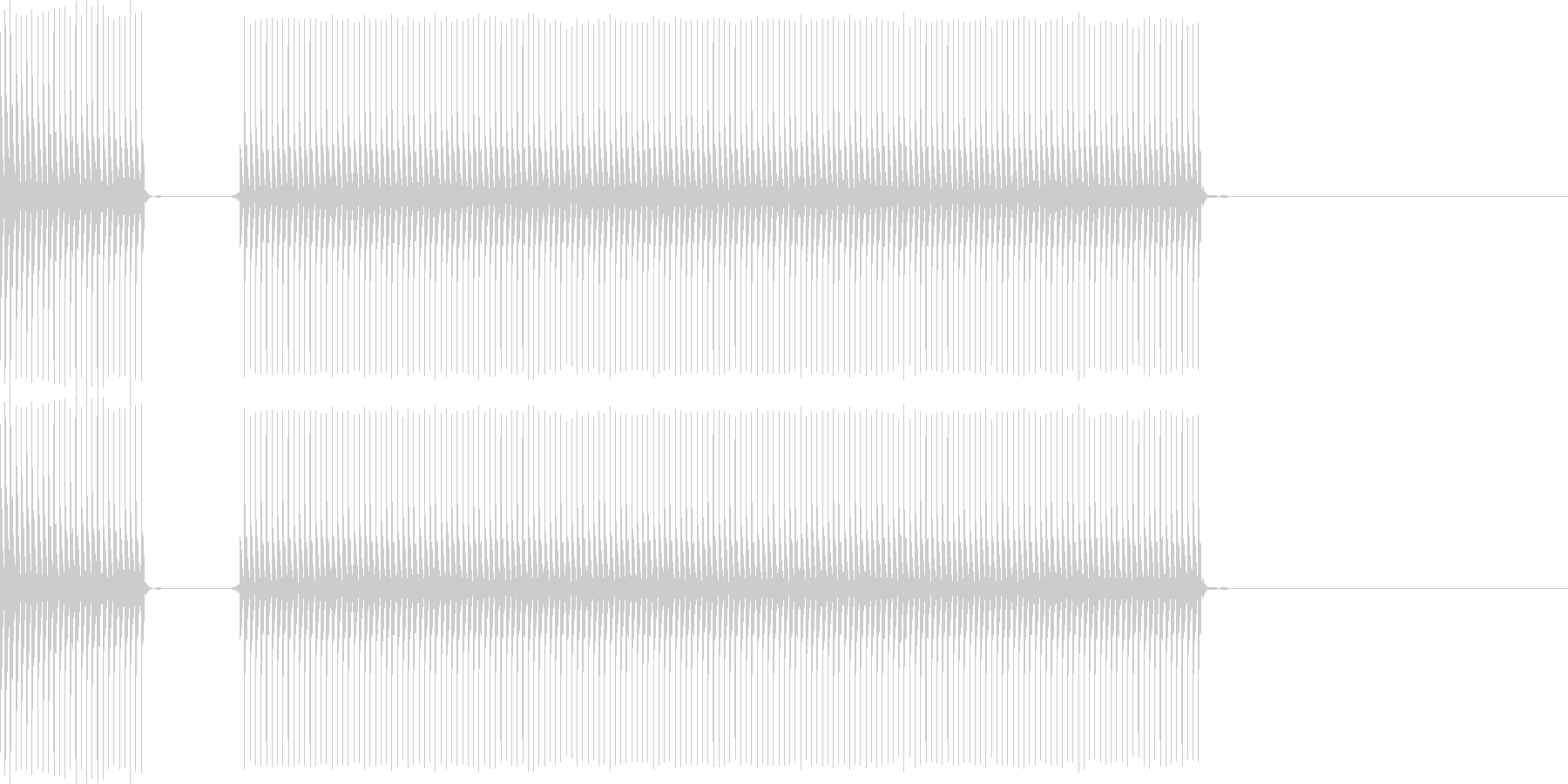 クイズなどの「ブブー」という不正解の音…の未再生の波形