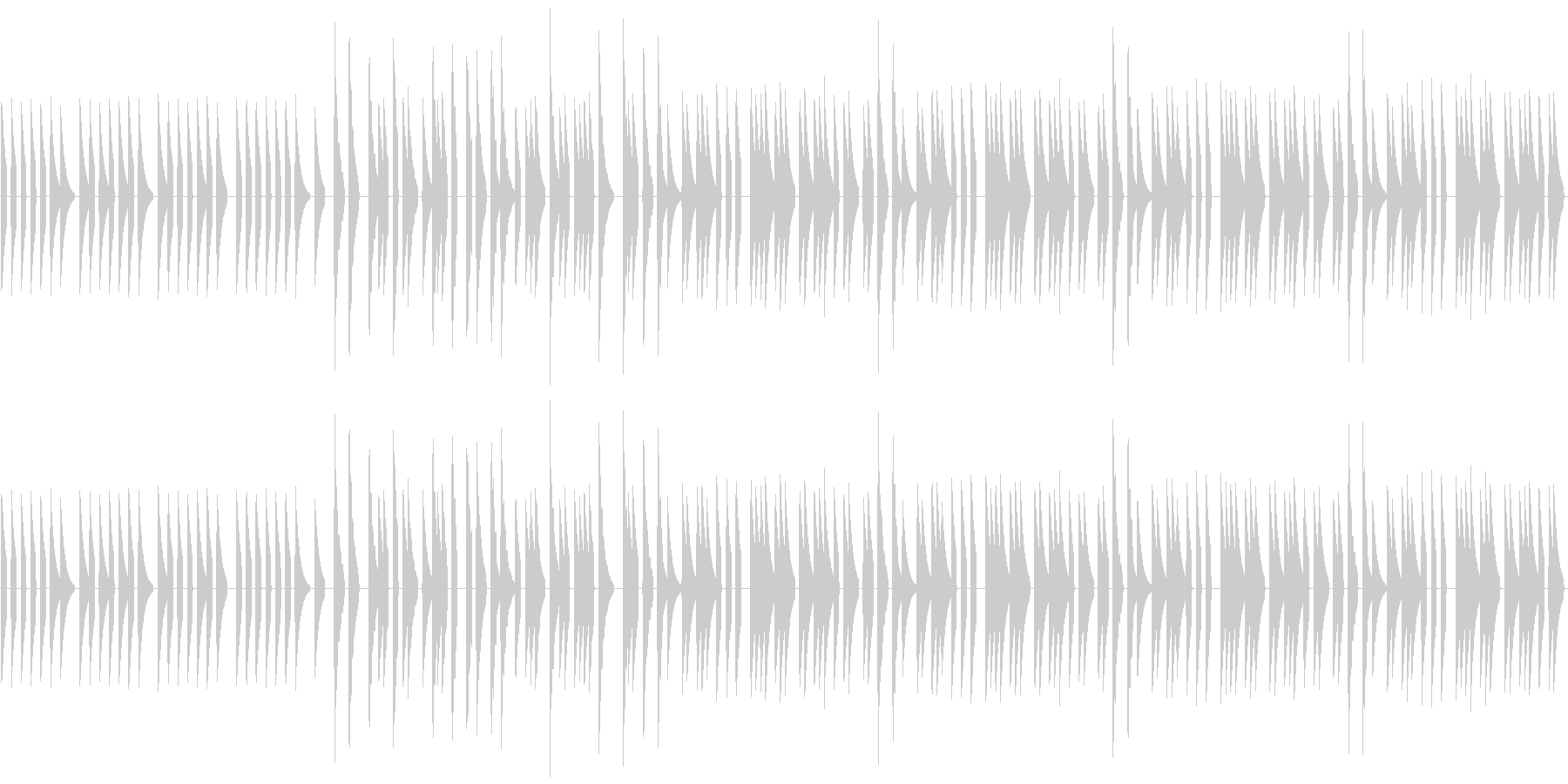 シンセ音一つだけの、メロディーだけの曲…の未再生の波形