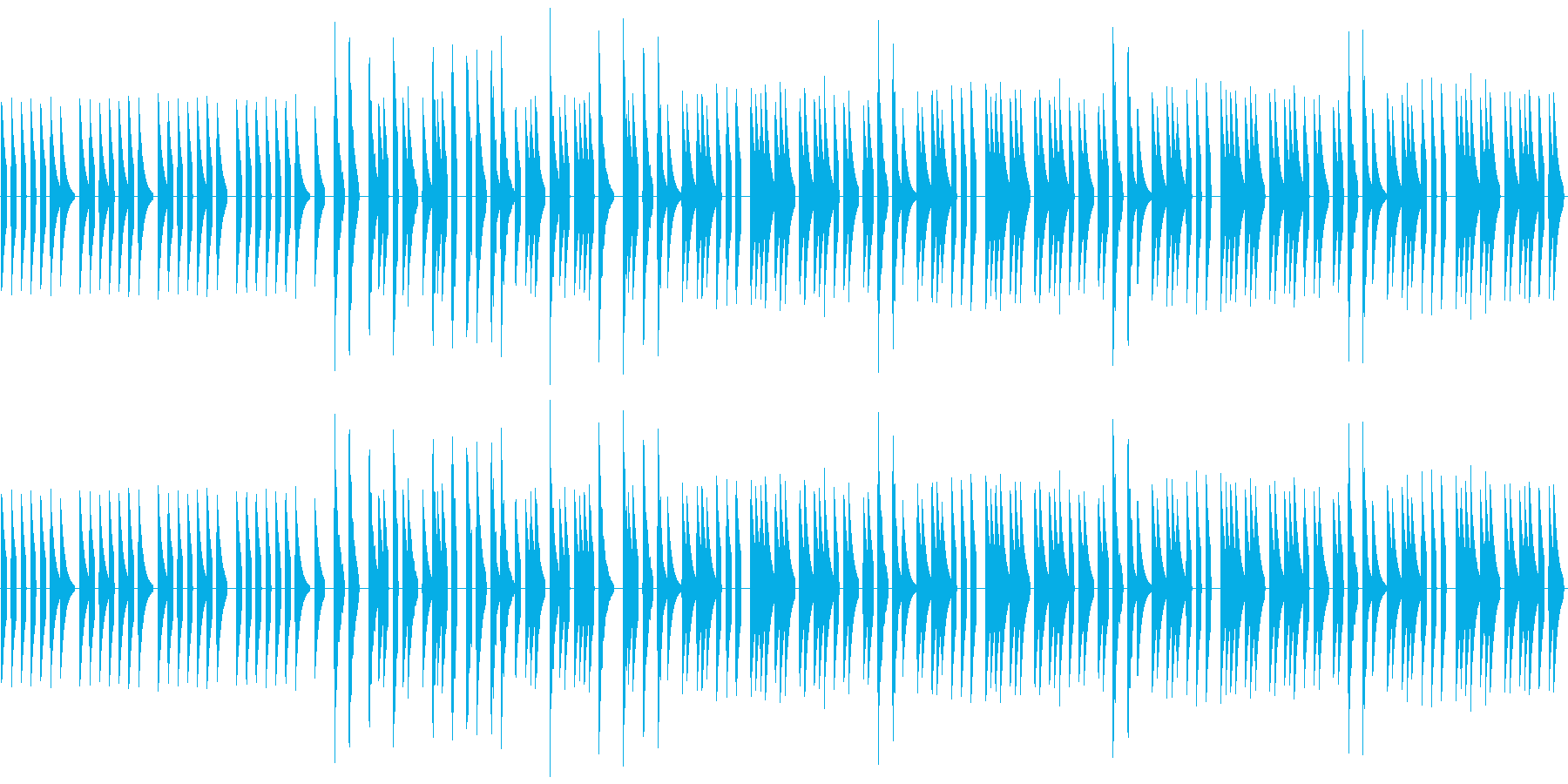 シンセ音一つだけの、メロディーだけの曲…の再生済みの波形