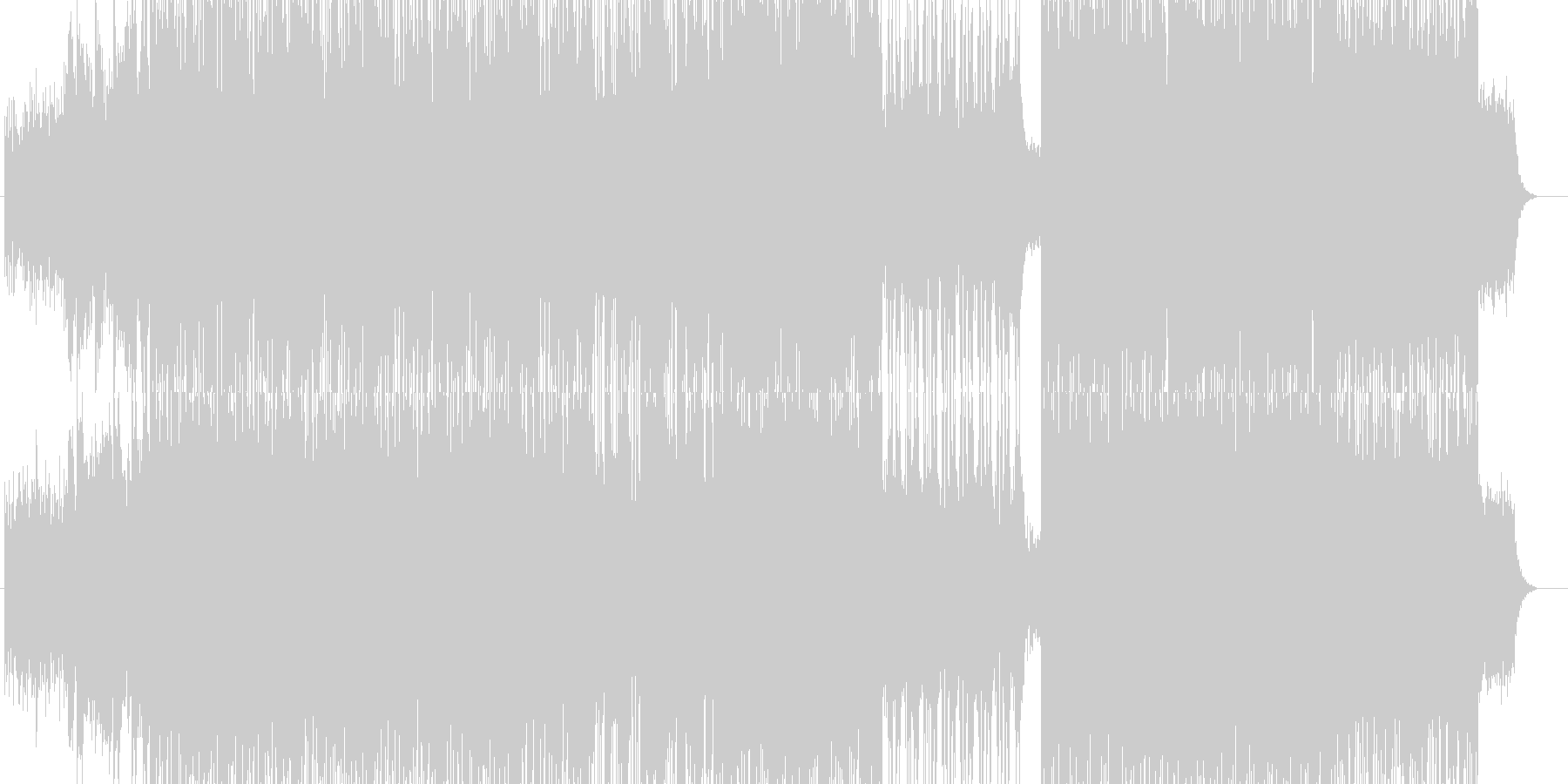 前向きで温かみのある雰囲気の曲です。の未再生の波形