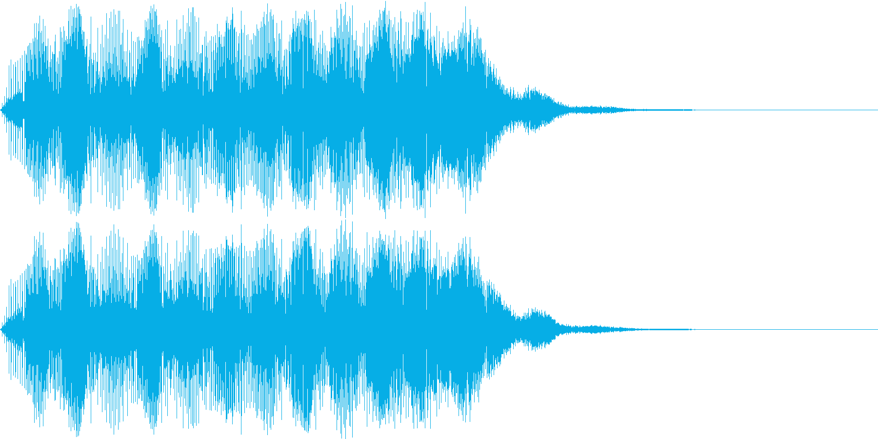 明るい響きのアラーム音(上昇する電子音)の再生済みの波形