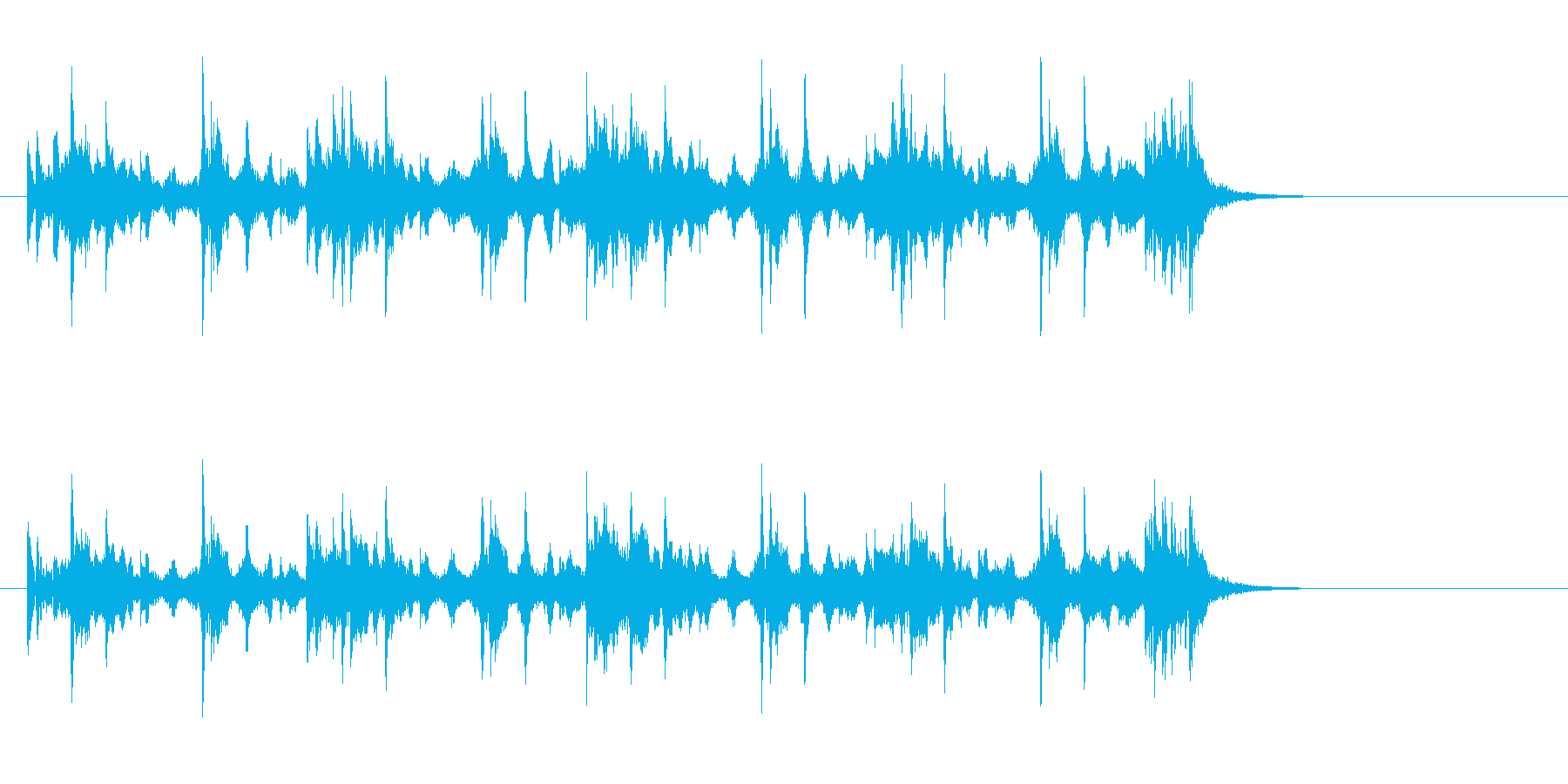 コミカルでほのぼのしたかわいい曲の再生済みの波形