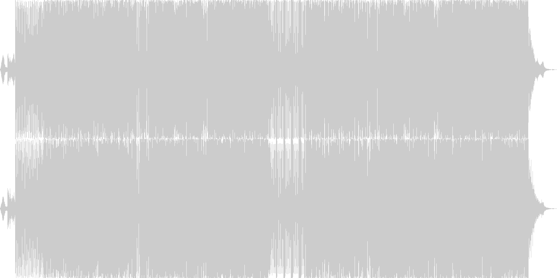 夏の終わりの爽やかな恋愛ソングの未再生の波形