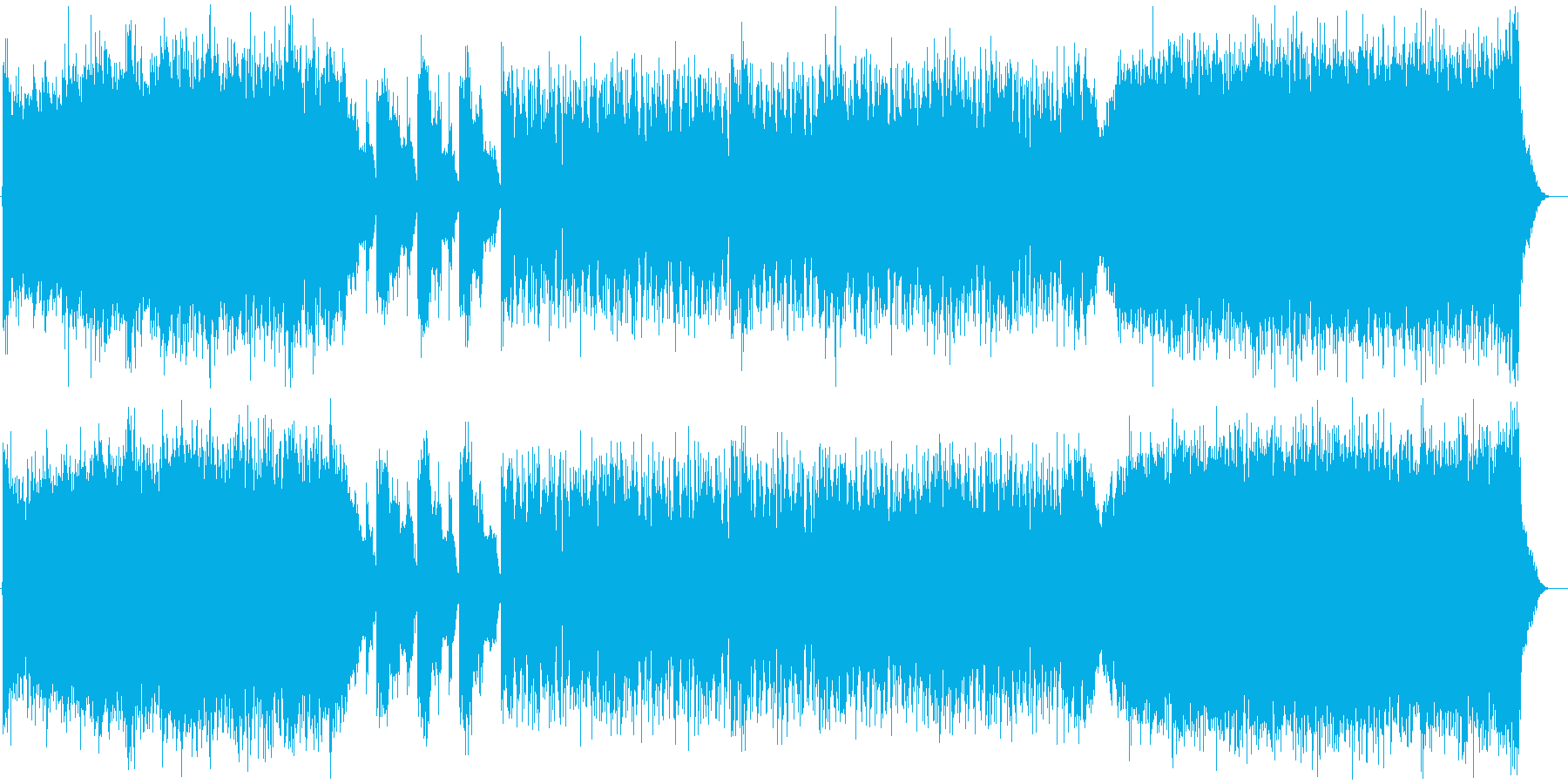 サイバーパンクな世界のテーマの再生済みの波形