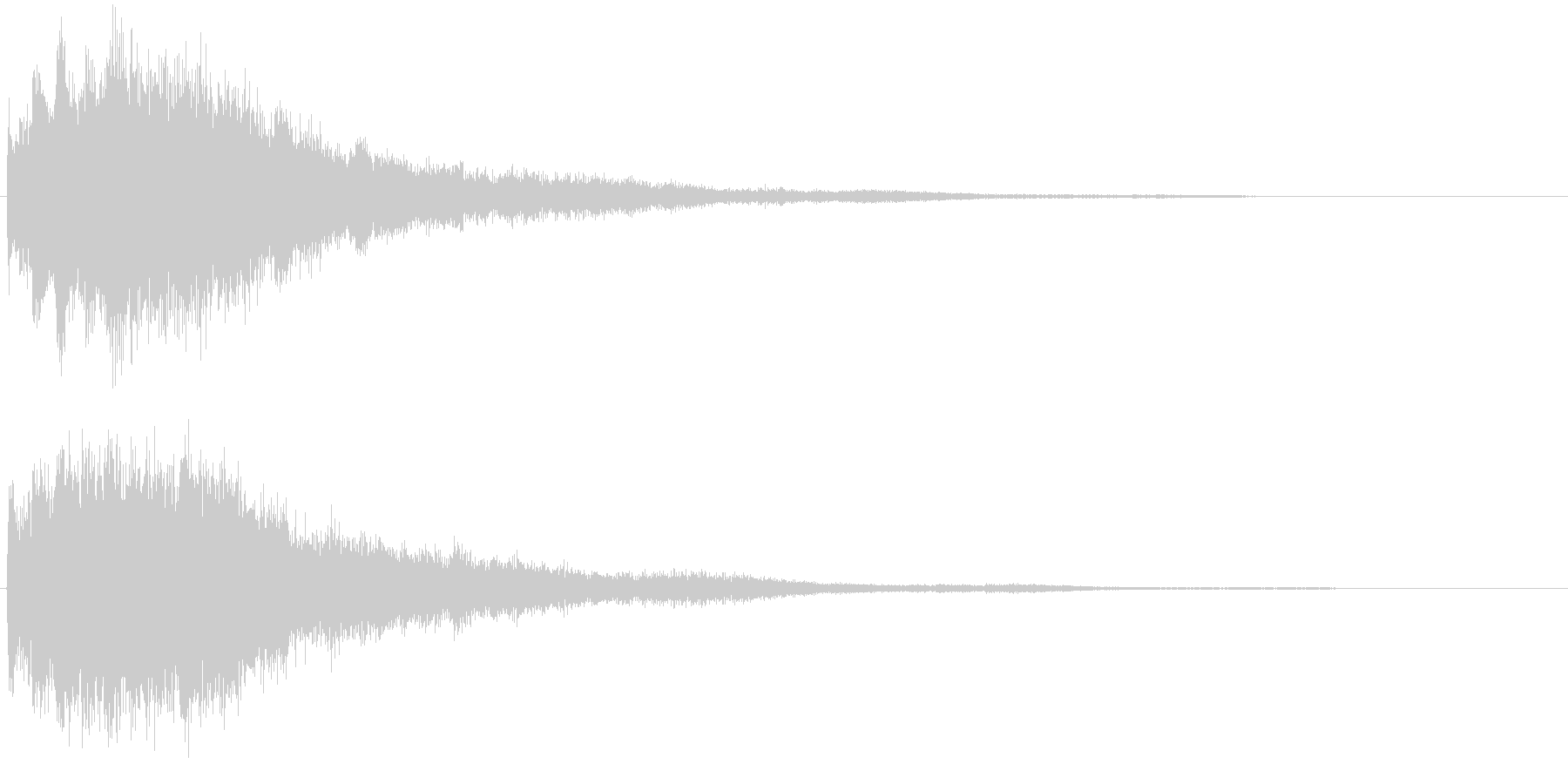 ベル系のキラキラロゴ音1の未再生の波形