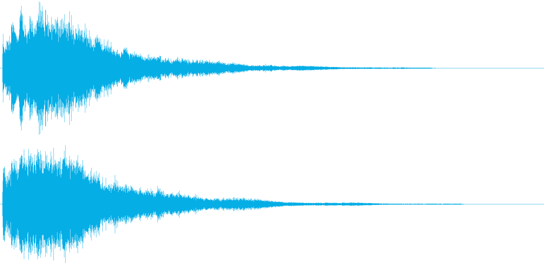 ベル系のキラキラロゴ音1の再生済みの波形